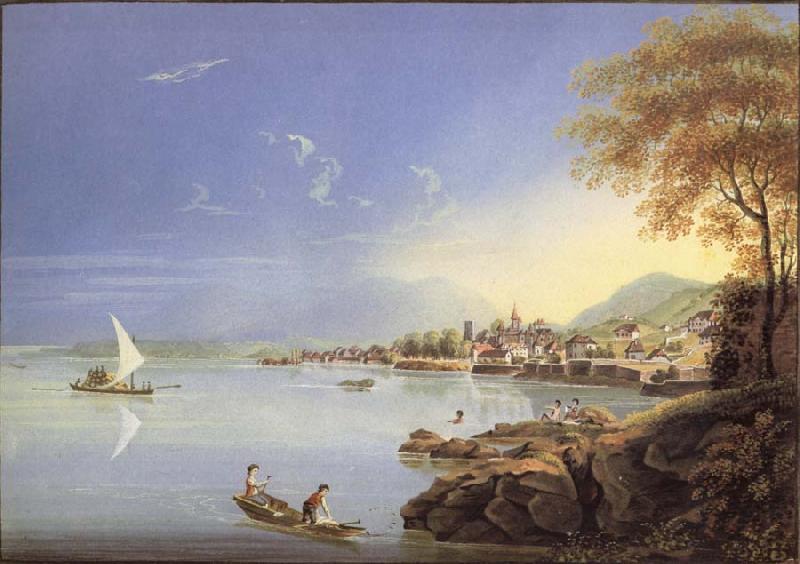 Louis Bleuler Seen city of Neuchatel china oil painting image